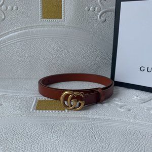 A Double G buckle belt made in our unfinished fade